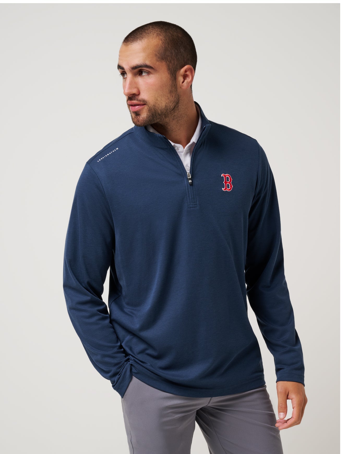 Boston Red Sox Time To Tailgate Quarter Zip Men|Game Day|New/Navy