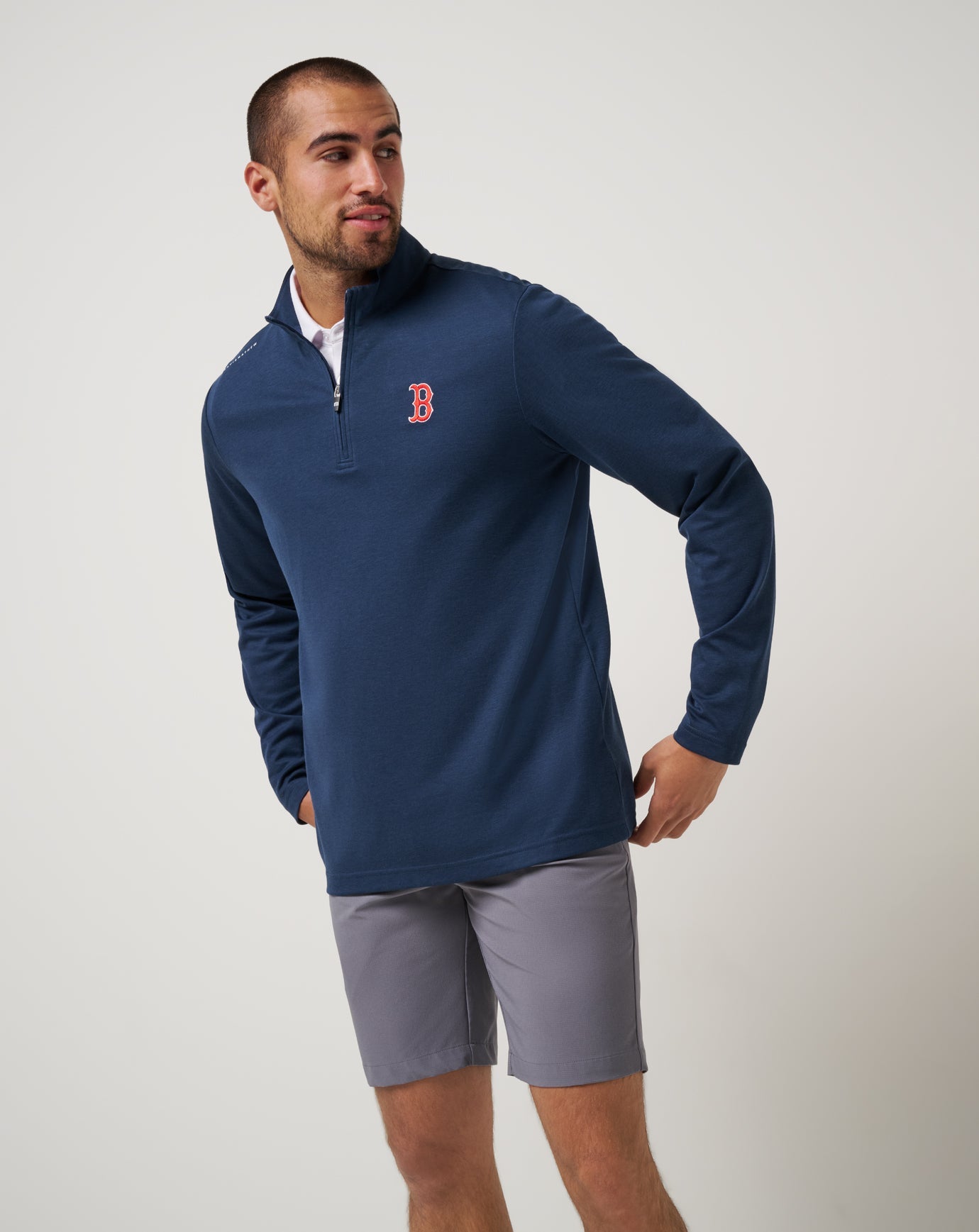 Boston Red Sox Time To Tailgate Quarter Zip Men|Game Day|New/Navy