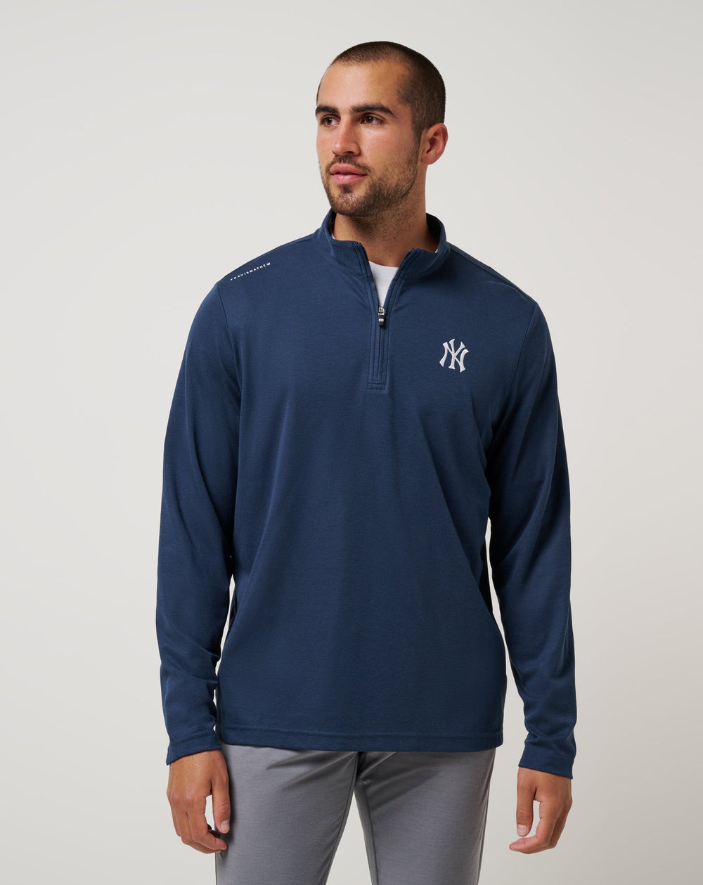New York Yankees Time To Tailgate Quarter Zip Men|Game Day|New/Navy