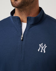 New York Yankees Time To Tailgate Quarter Zip Men|Game Day|New/Navy
