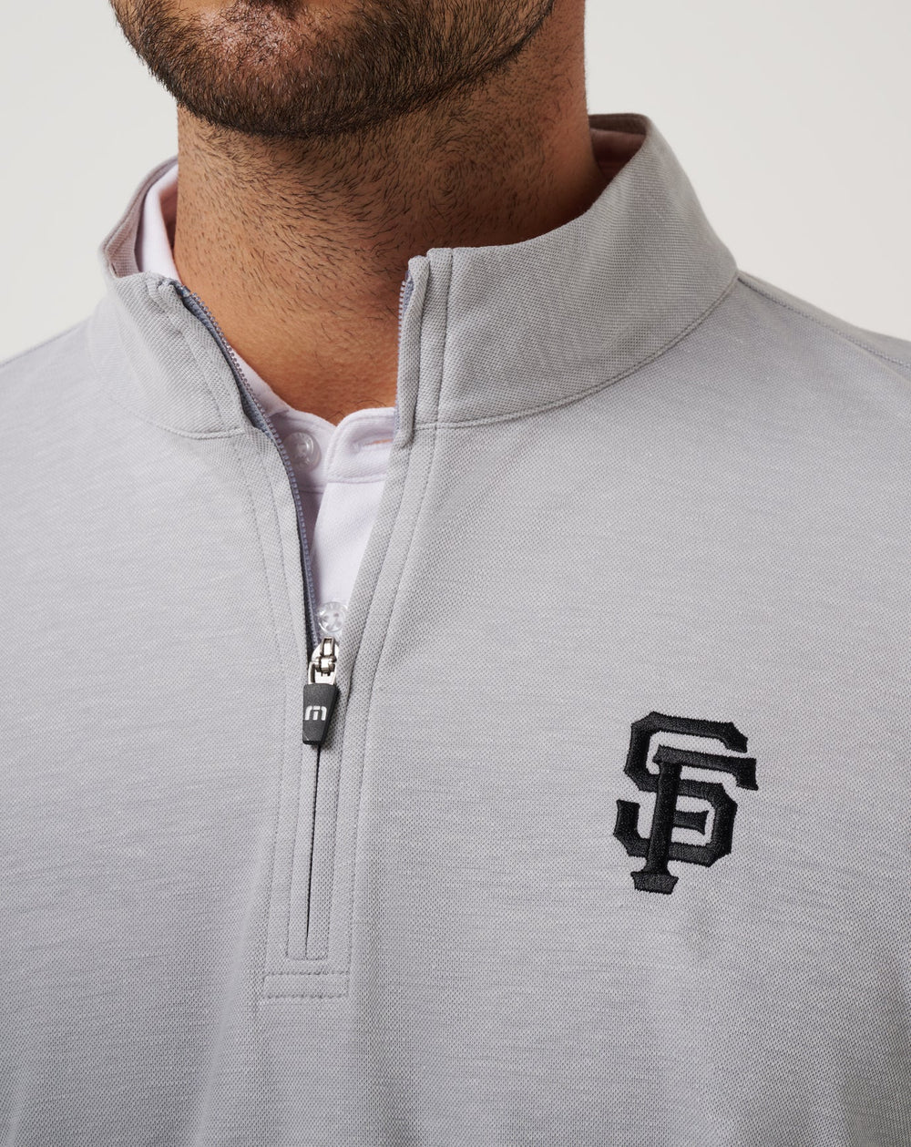 San Francisco Giants Time To Tailgate Quarter Zip Men|New/Heather Grey
