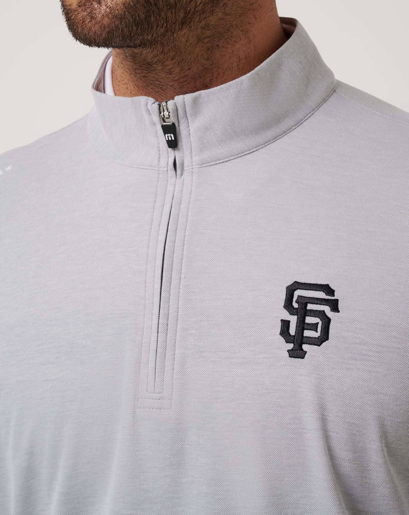 San Francisco Giants Time To Tailgate Quarter Zip Men|New/Heather Grey
