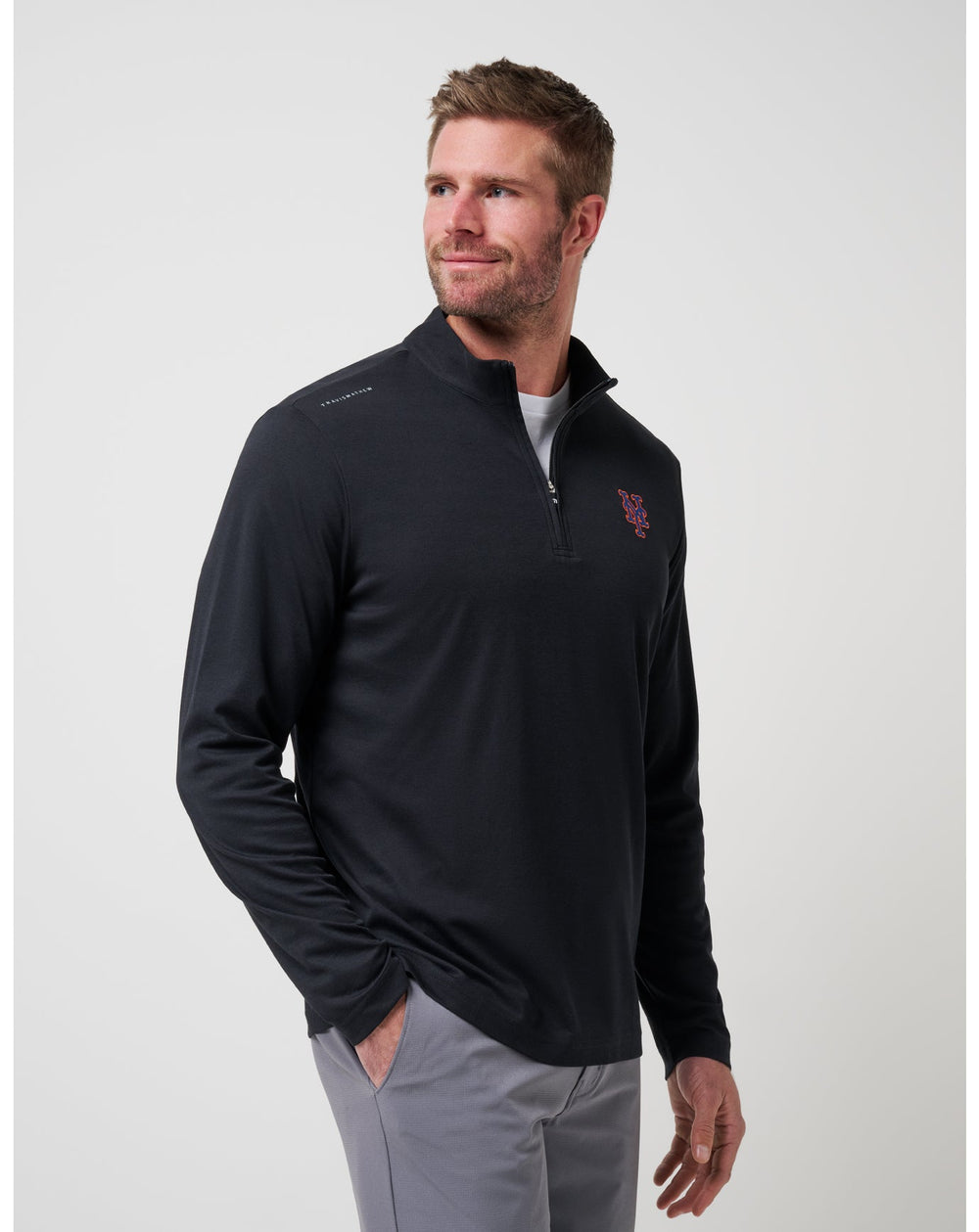 New York Mets Time To Tailgate Quarter Zip Men|New/Black