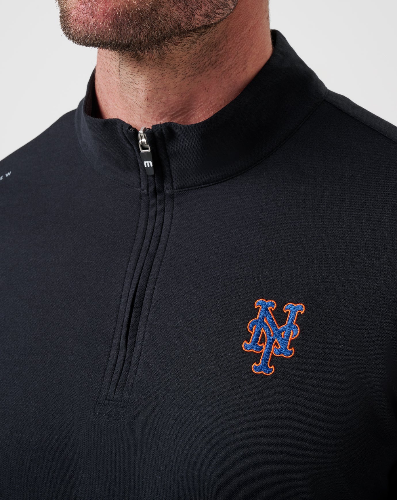 New York Mets Time To Tailgate Quarter Zip Men|New/Black