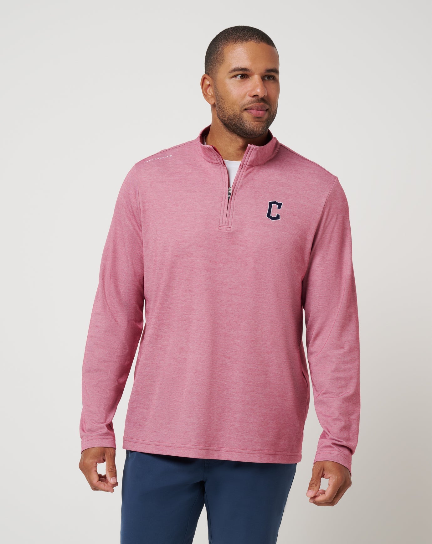 Cleveland Guardians Time To Tailgate Quarter Zip Men|Game Day|New/Heather Red