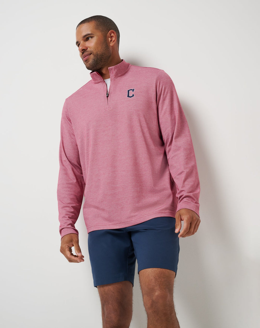Cleveland Guardians Time To Tailgate Quarter Zip Men|Game Day|New/Heather Red