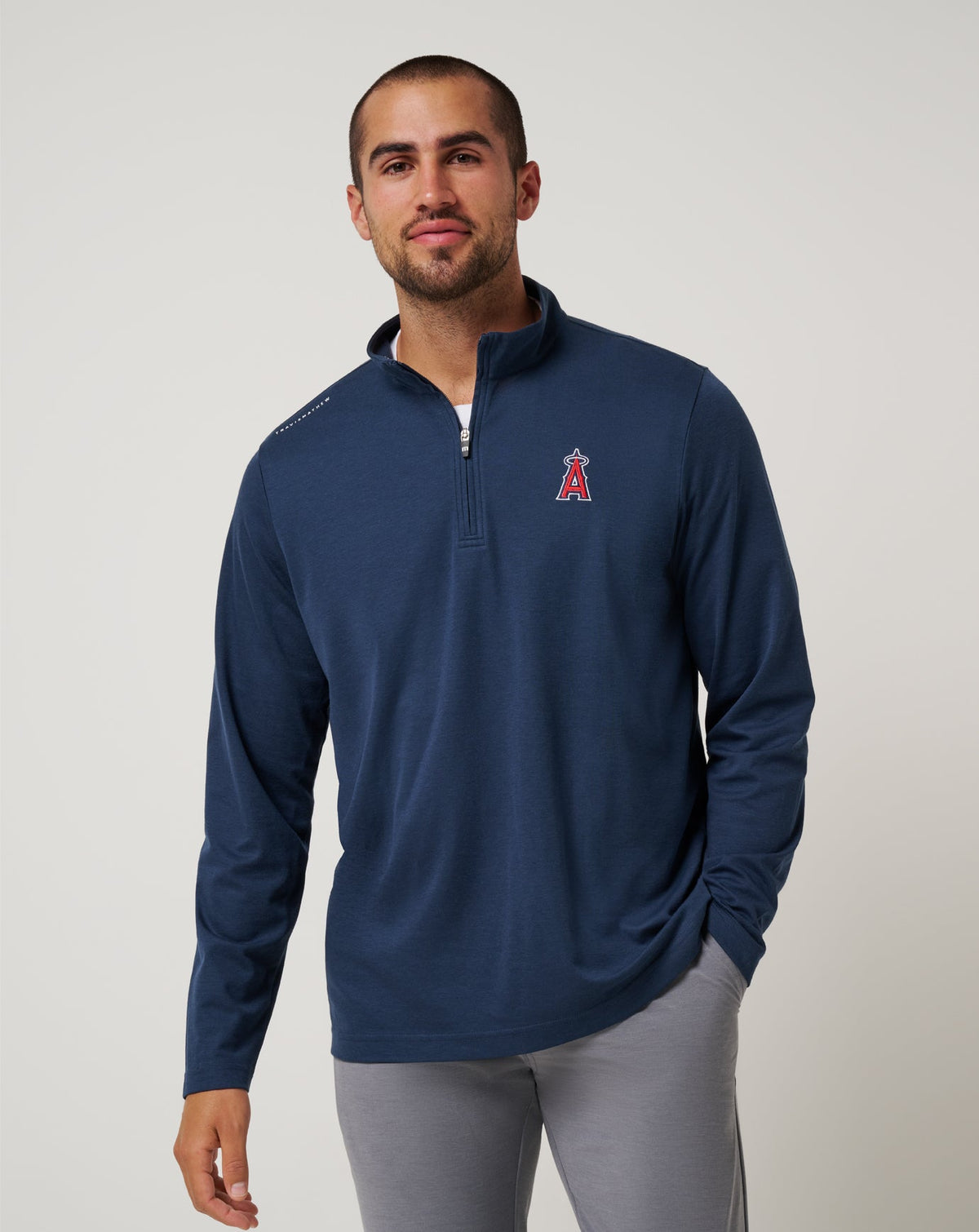 Los Angeles Angels Time To Tailgate Quarter Zip Men|New/Navy