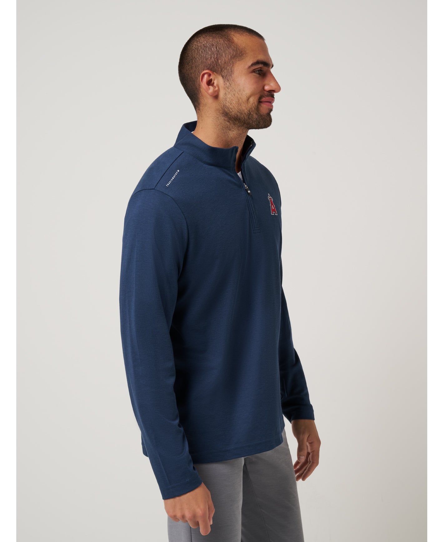 Los Angeles Angels Time To Tailgate Quarter Zip Men|New/Navy