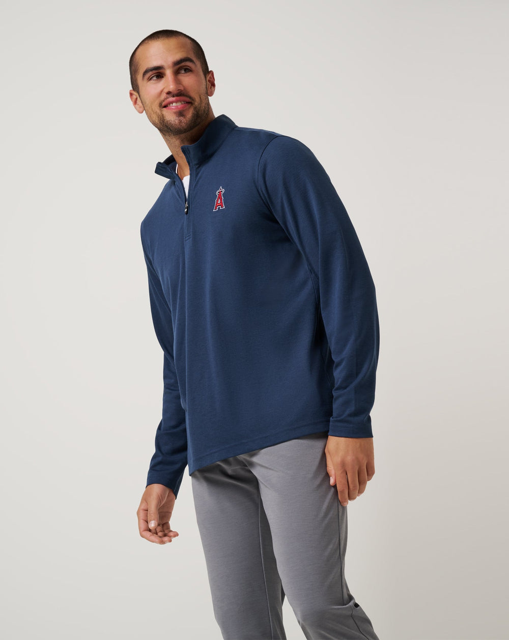 Los Angeles Angels Time To Tailgate Quarter Zip Men|New/Navy
