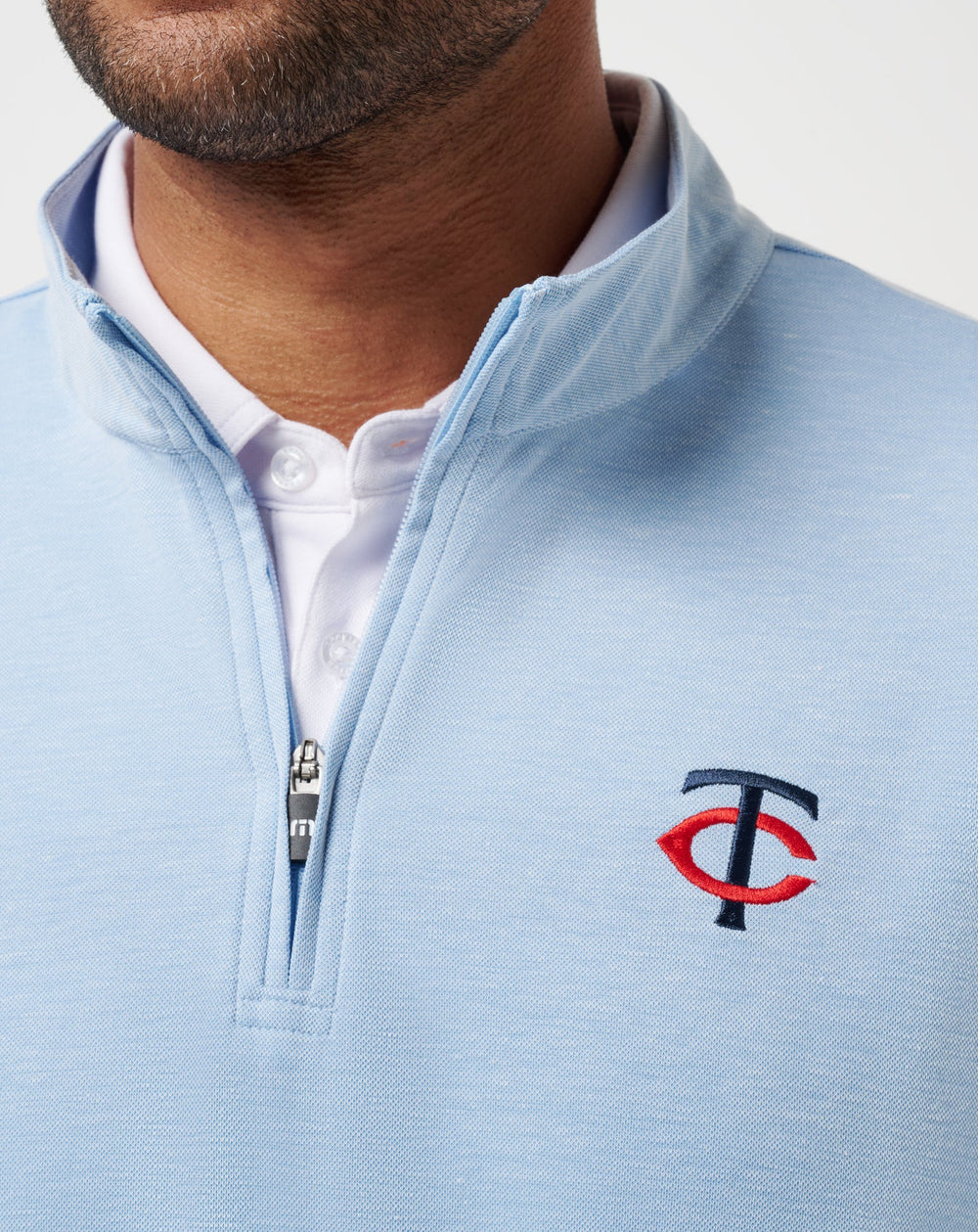 Minnesota Twins Time To Tailgate Quarter Zip Men|New/Heather Blue