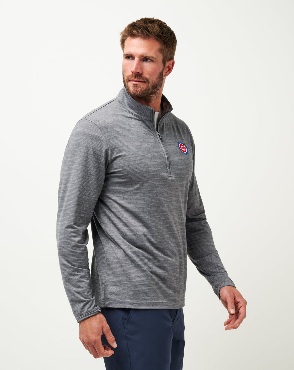Chicago Cubs The Heater Quarter Zip Men|Game Day|New/Sleet/Quiet Shade