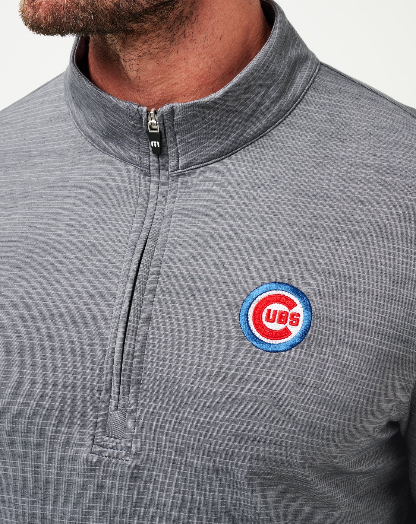 Chicago Cubs The Heater Quarter Zip Men|Game Day|New/Sleet/Quiet Shade