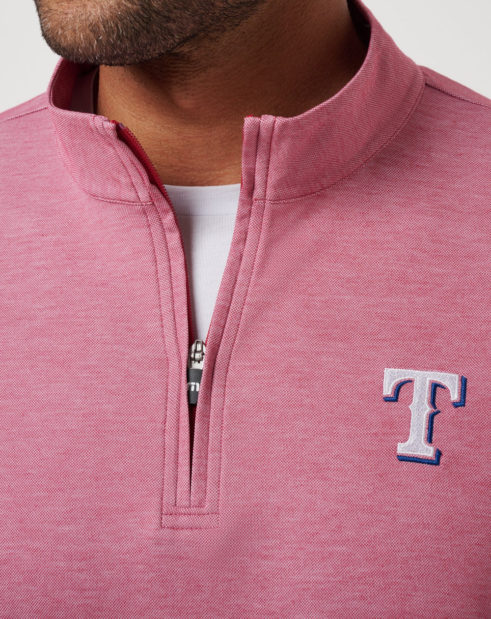 Texas Rangers Time To Tailgate Quarter Zip Men|New/Heather Red