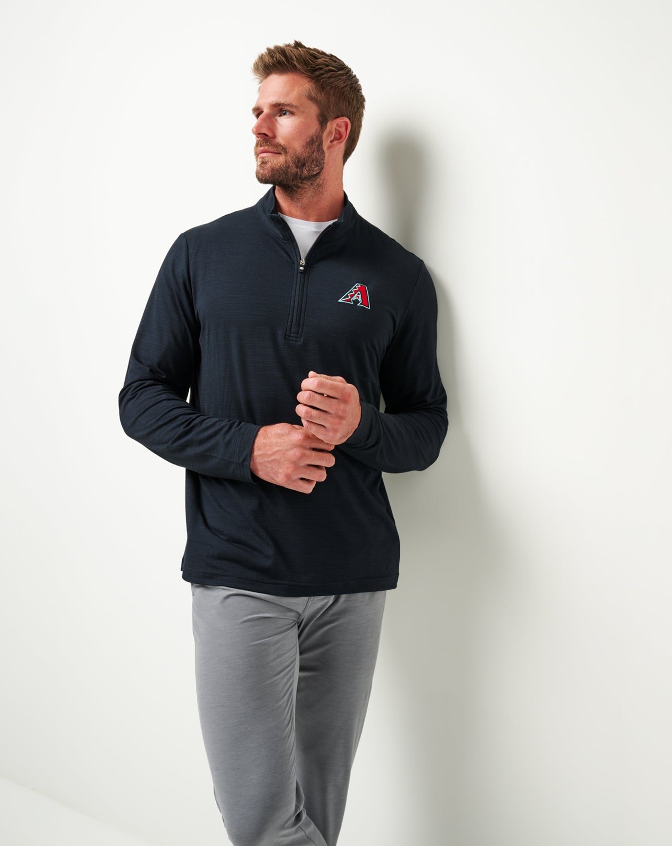 Arizona Diamondbacks The Heater Quarter Zip Men|New/Black