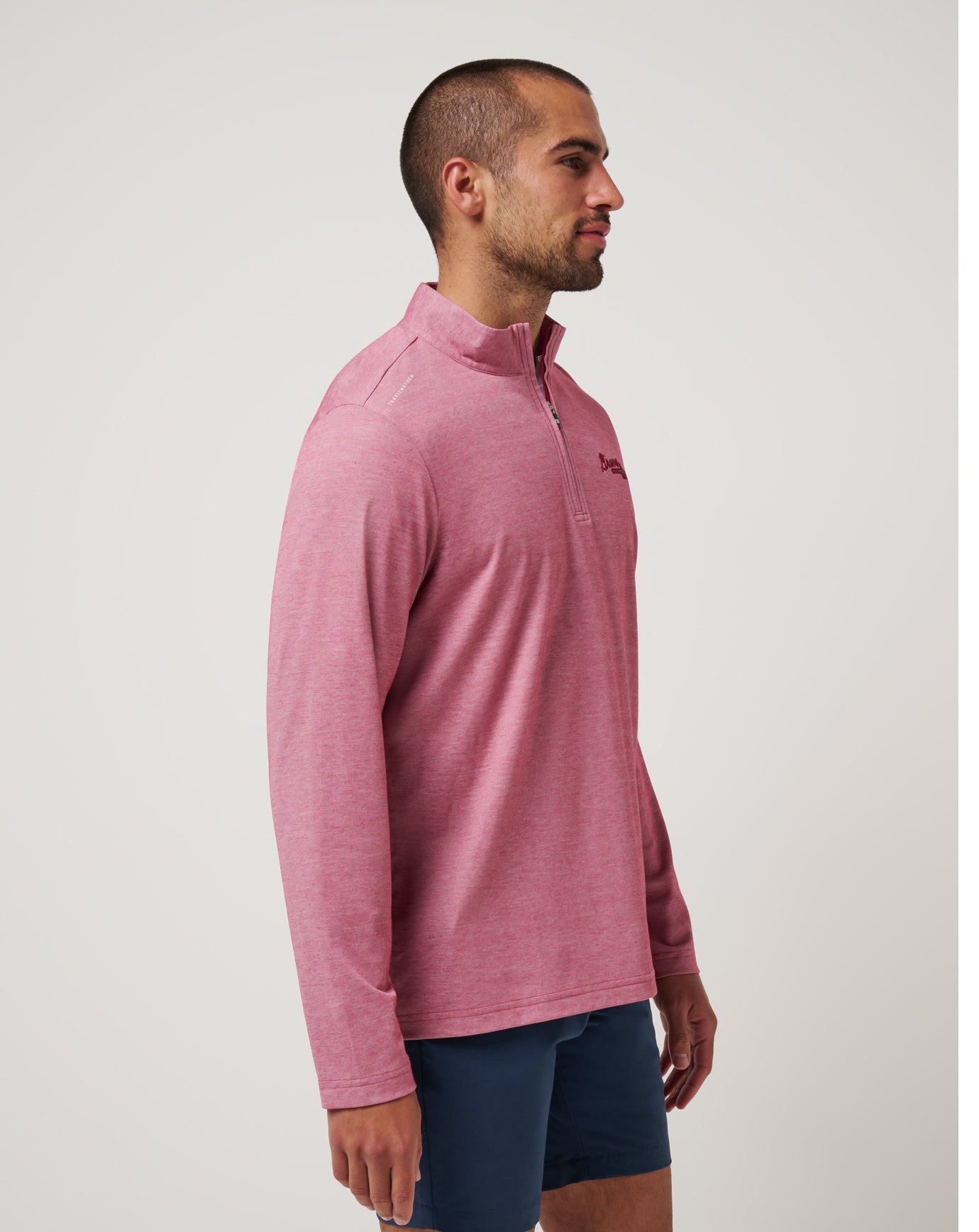 Atlanta Braves Time To Tailgate Quarter Zip Men|New/Heather Red