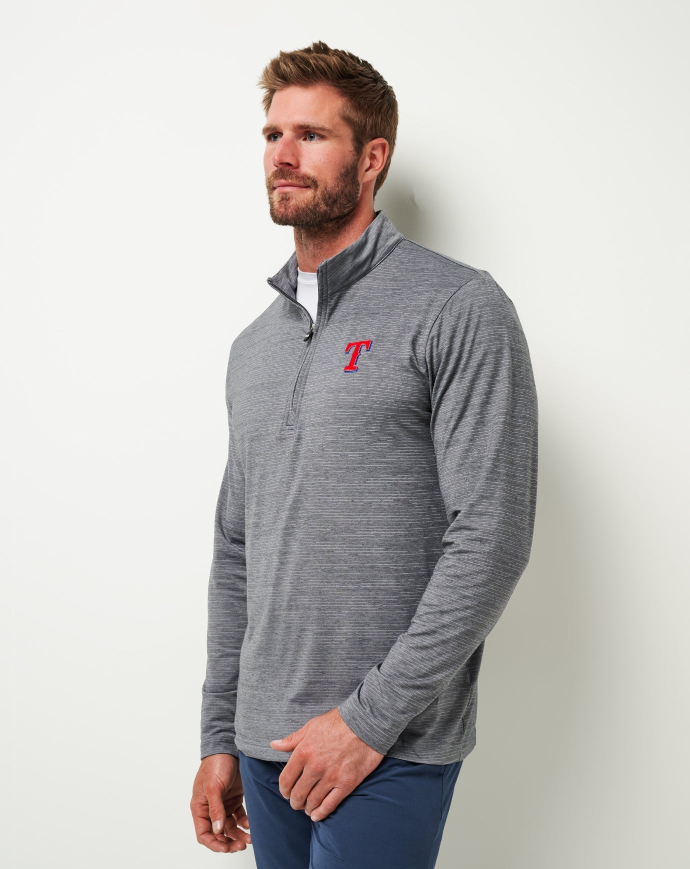 Texas Rangers The Heater Quarter Zip Men|New/Sleet/Quiet Shade