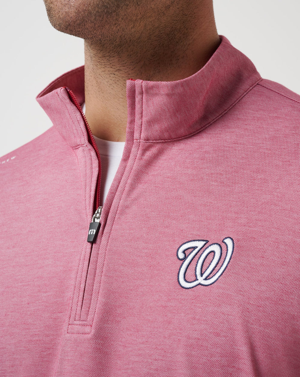 Washington Nationals Time To Tailgate Quarter Zip Men|New/Heather Red