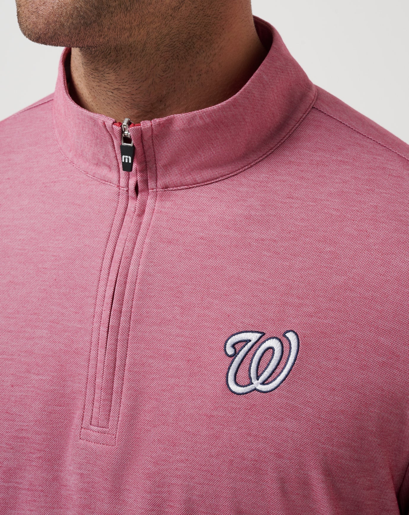 Washington Nationals Time To Tailgate Quarter Zip Men|New/Heather Red