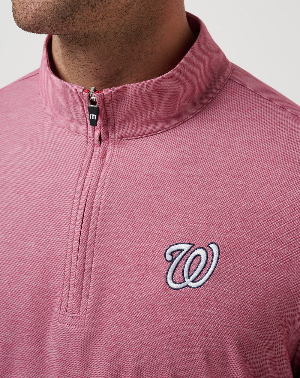 Washington Nationals Time To Tailgate Quarter Zip Men|New/Heather Red