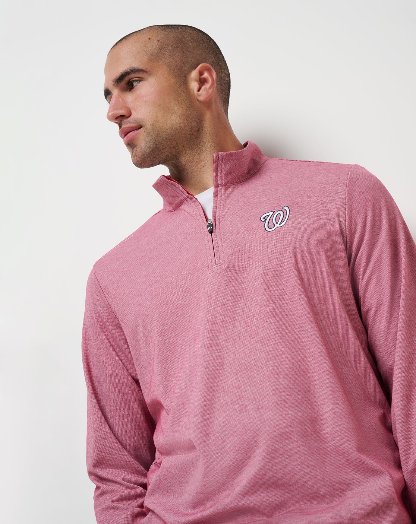 Washington Nationals Time To Tailgate Quarter Zip Men|New/Heather Red