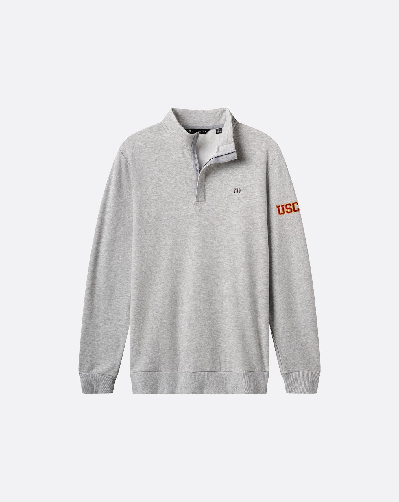 USC Cloud Quarter Zip 2.0 Men|Game Day|New/Heather Light Grey