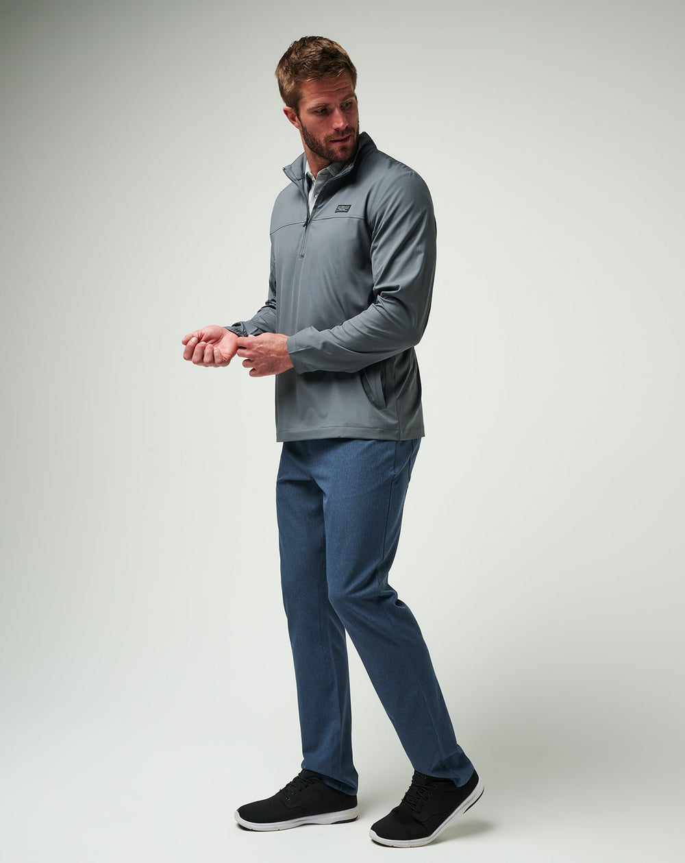 Wanderlust Quarter Zip Men|Golf/Quiet Shade