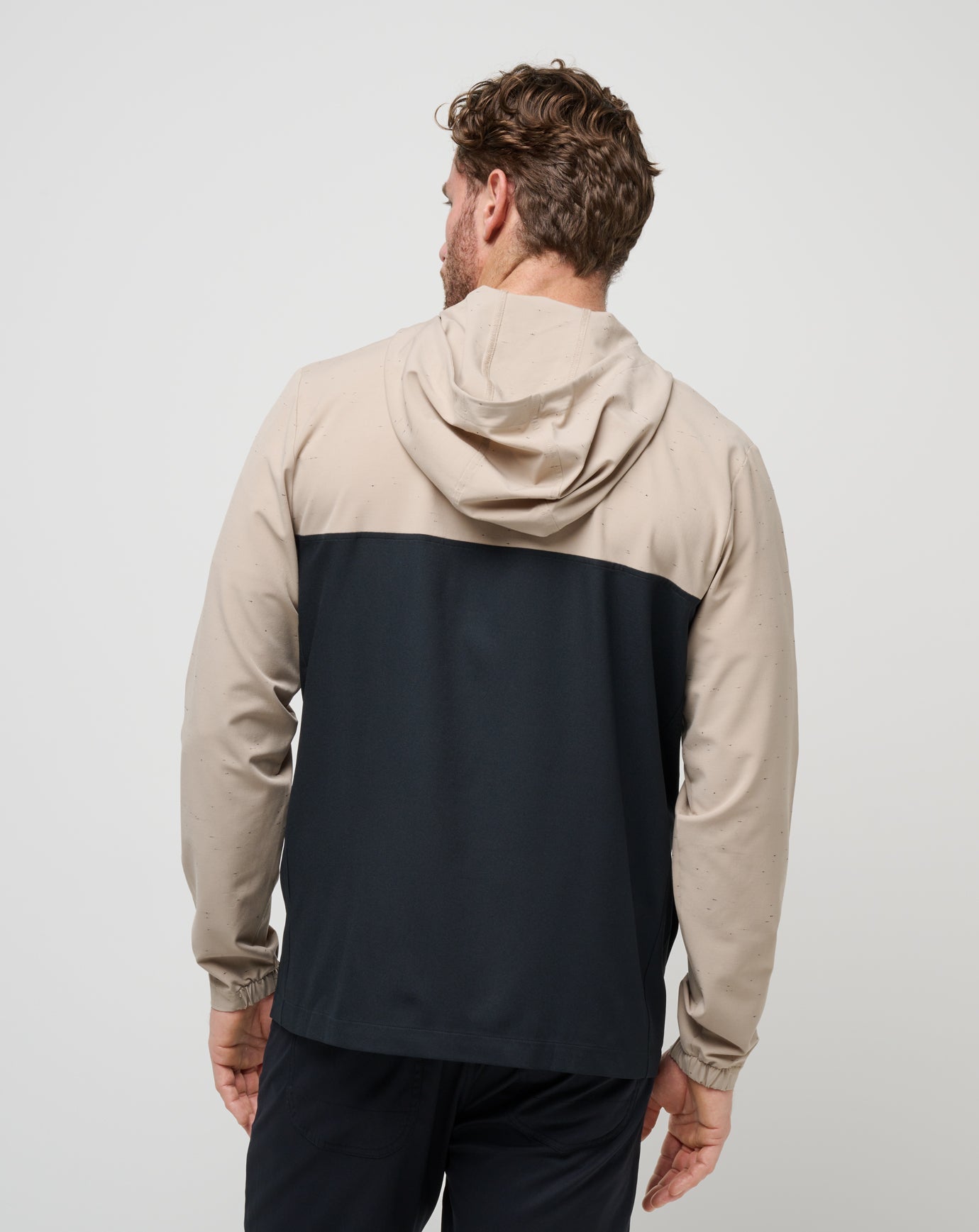Rocky Shore Quarter Zip Hoodie Men/Oxford Tan