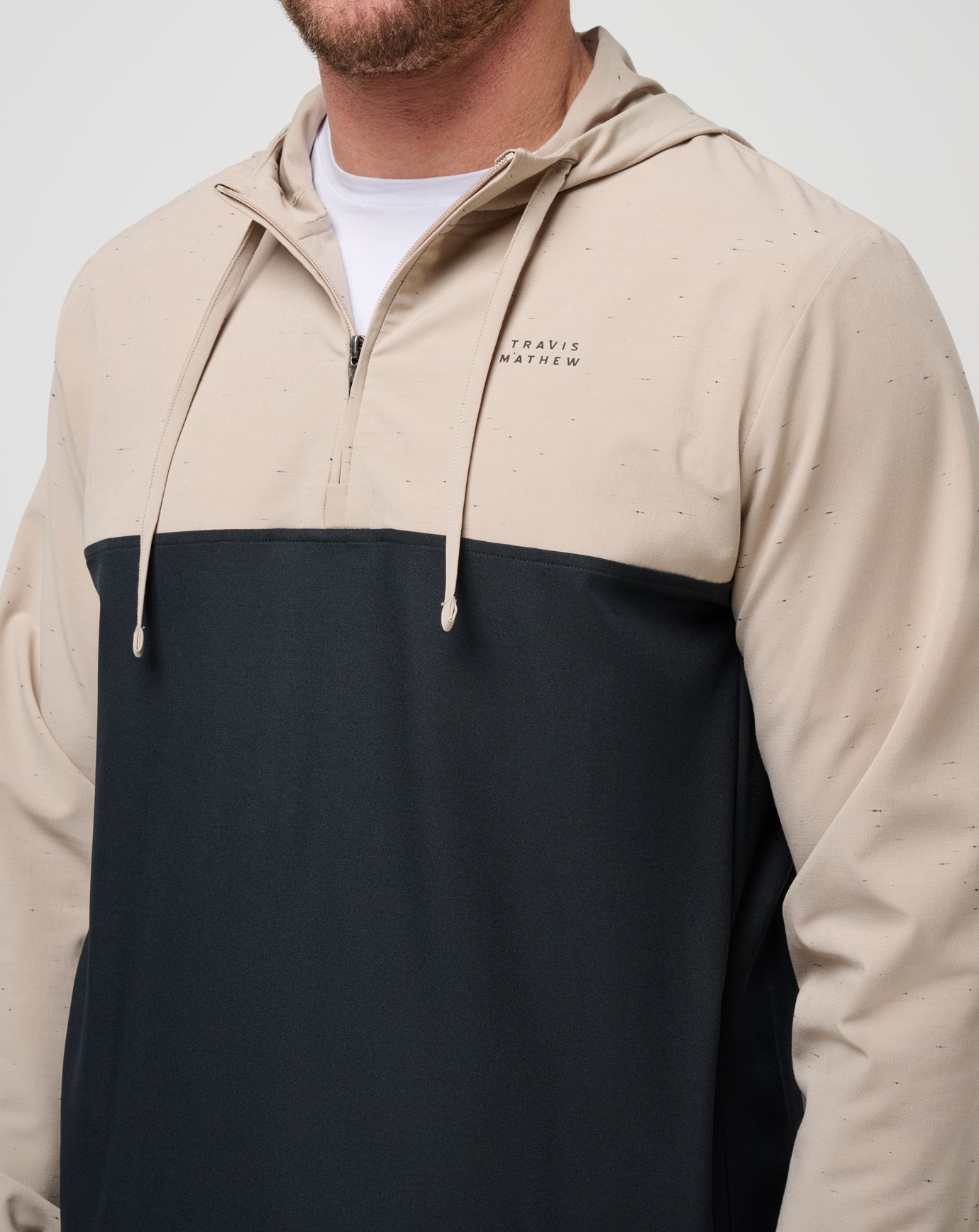 Rocky Shore Quarter Zip Hoodie Men/Oxford Tan