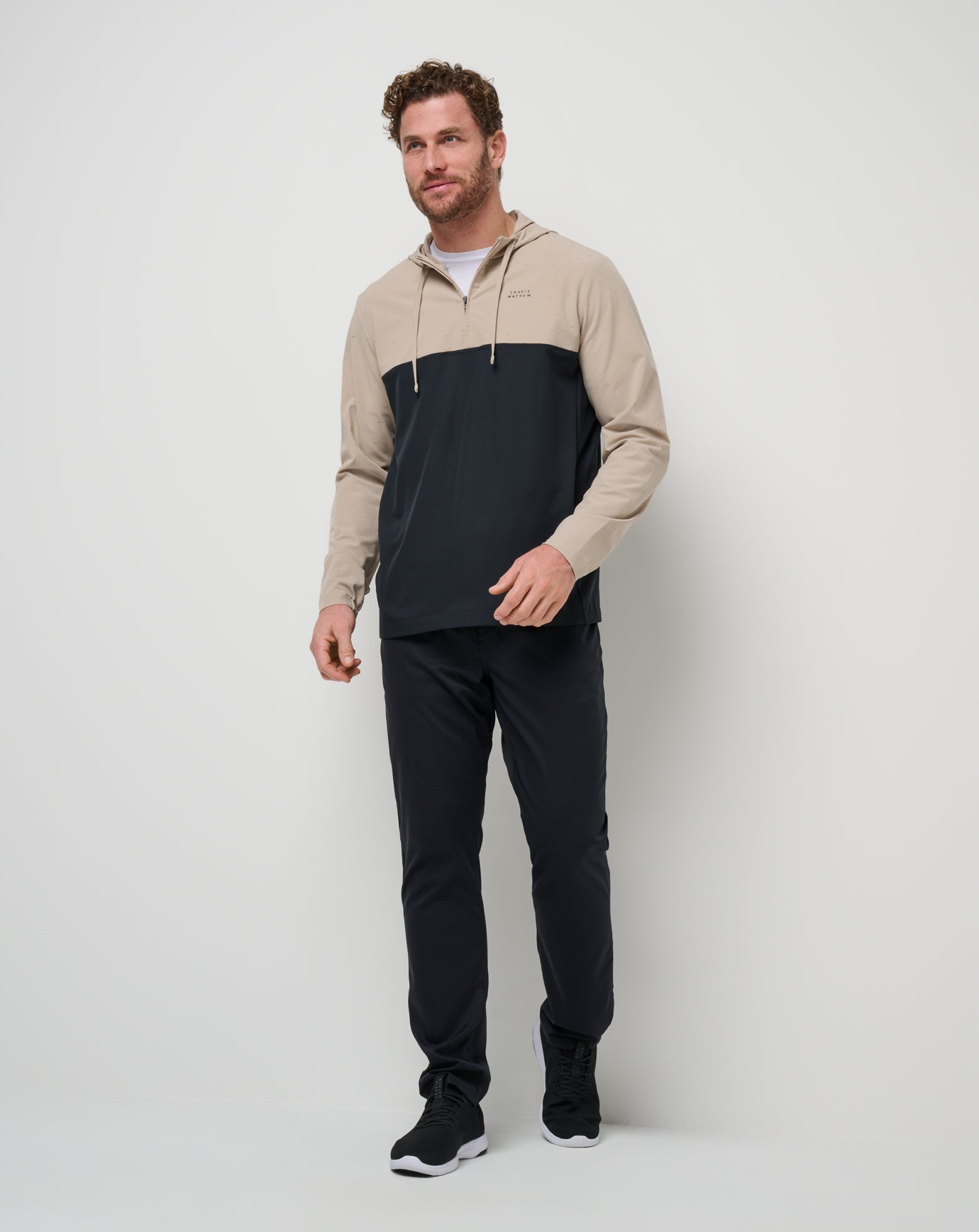 Rocky Shore Quarter Zip Hoodie Men/Oxford Tan