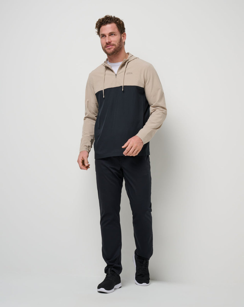Rocky Shore Quarter Zip Hoodie Men/Oxford Tan