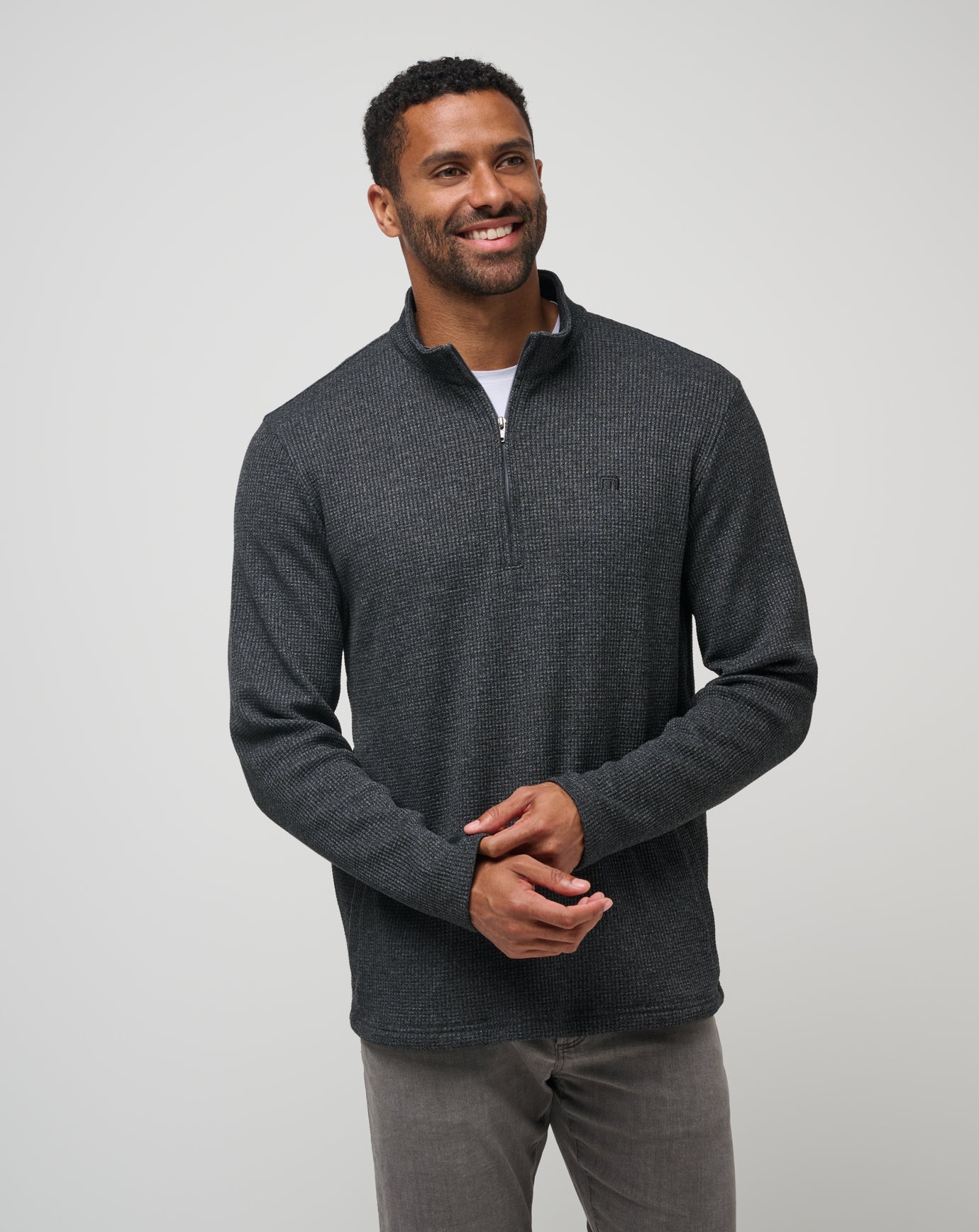 Last Sunset Quarter Zip Men/Heather Dark Grey