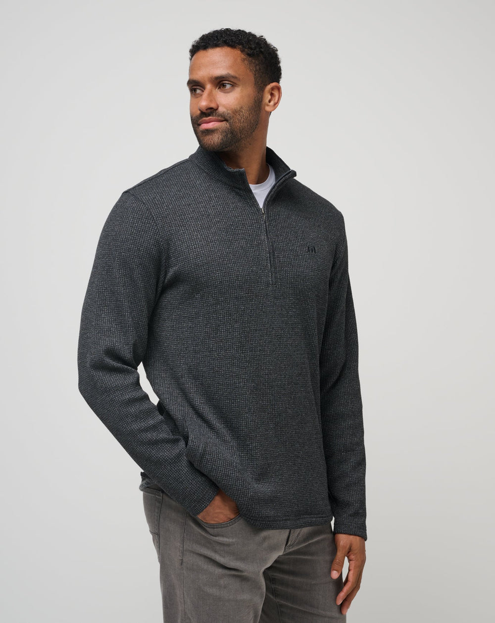 Last Sunset Quarter Zip Men/Heather Dark Grey