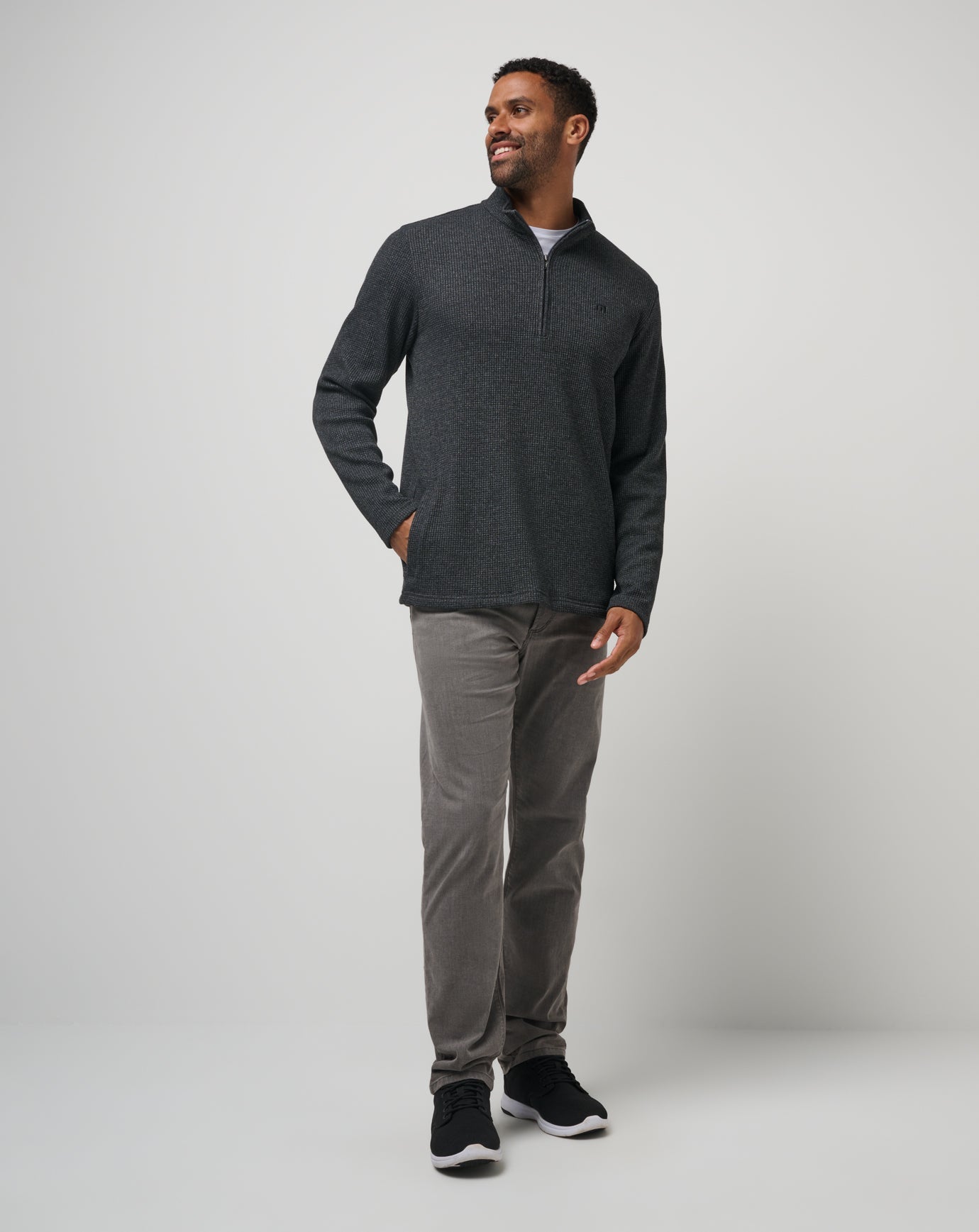Last Sunset Quarter Zip Men/Heather Dark Grey