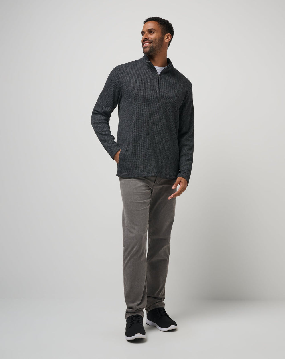Last Sunset Quarter Zip Men/Heather Dark Grey
