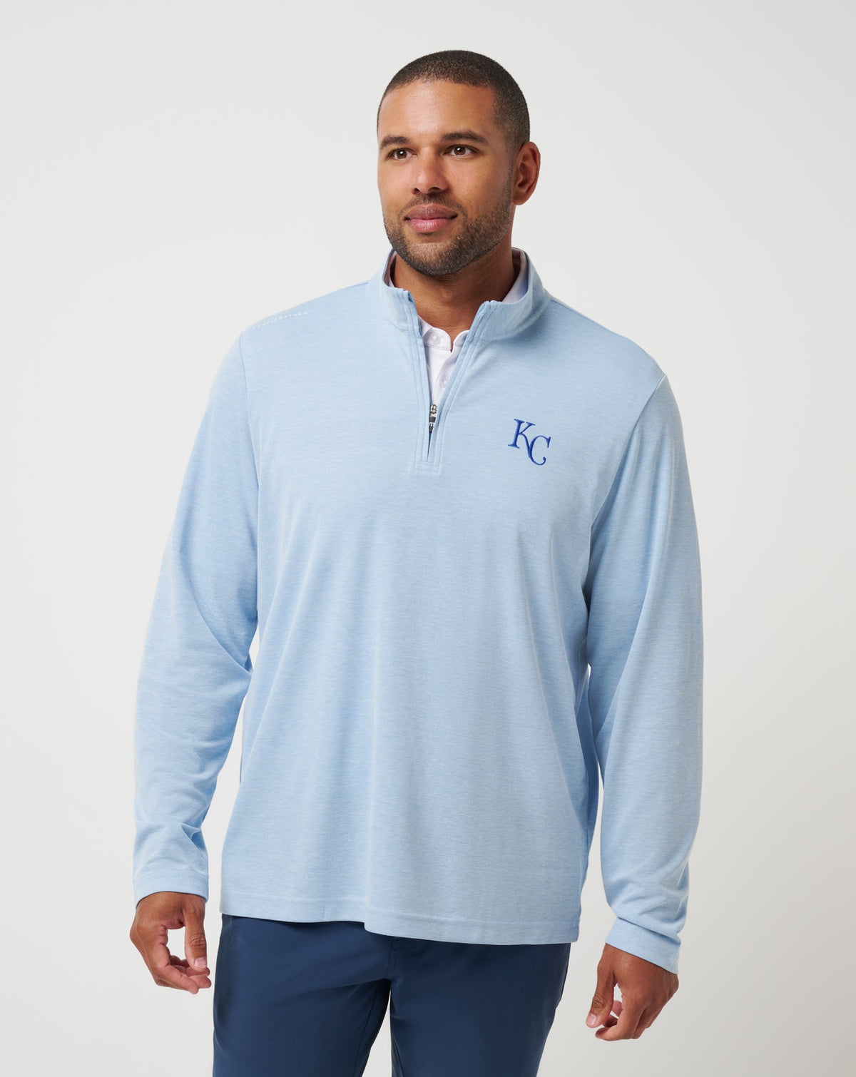 Kansas City Roayals Time To Tailgate Quarter Zip Men|New/Heather Blue