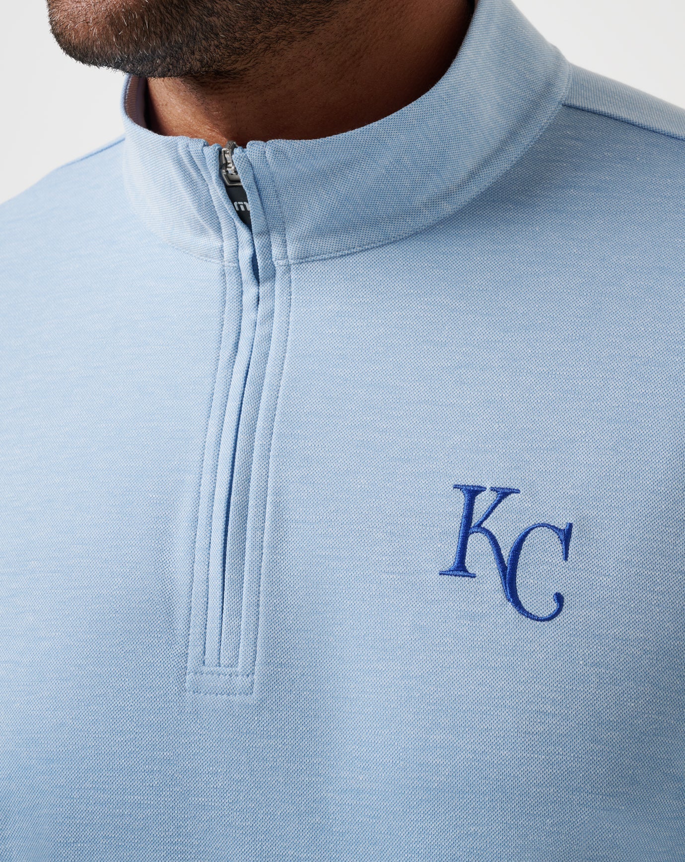 Kansas City Roayals Time To Tailgate Quarter Zip Men|New/Heather Blue