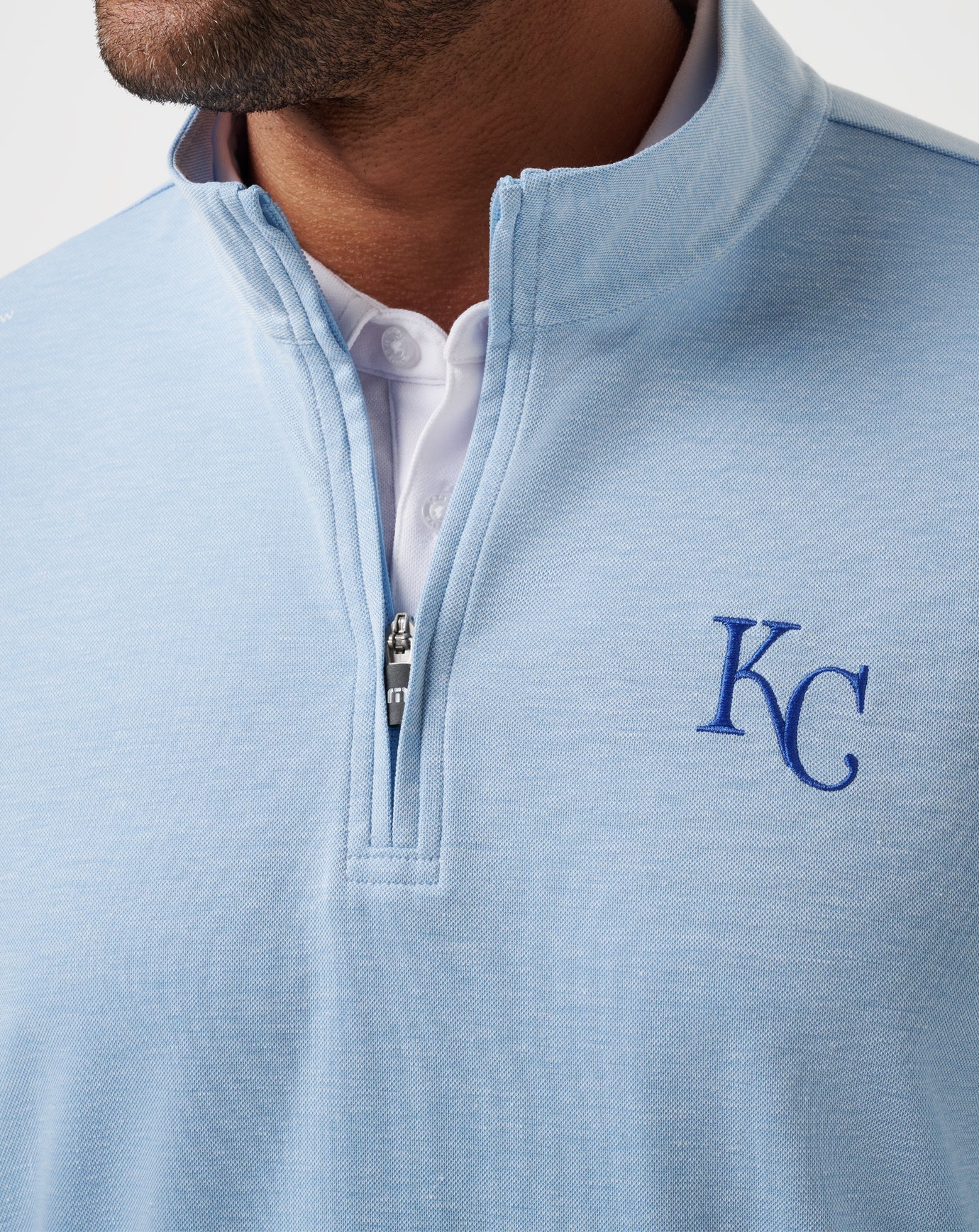 Kansas City Roayals Time To Tailgate Quarter Zip Men|New/Heather Blue