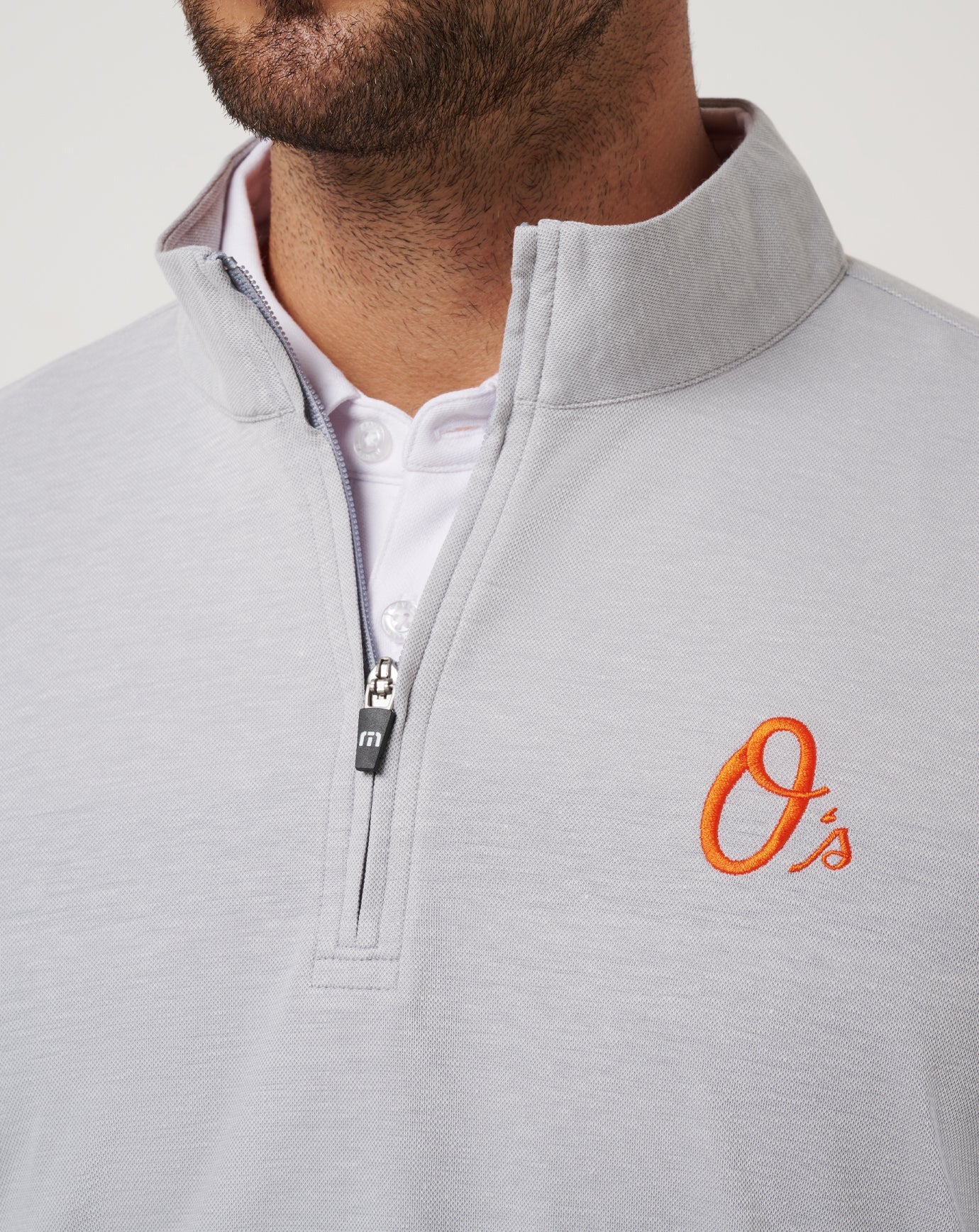 Baltimore Orioles Time To Tailgate Quarter Zip Men|New/Heather Grey