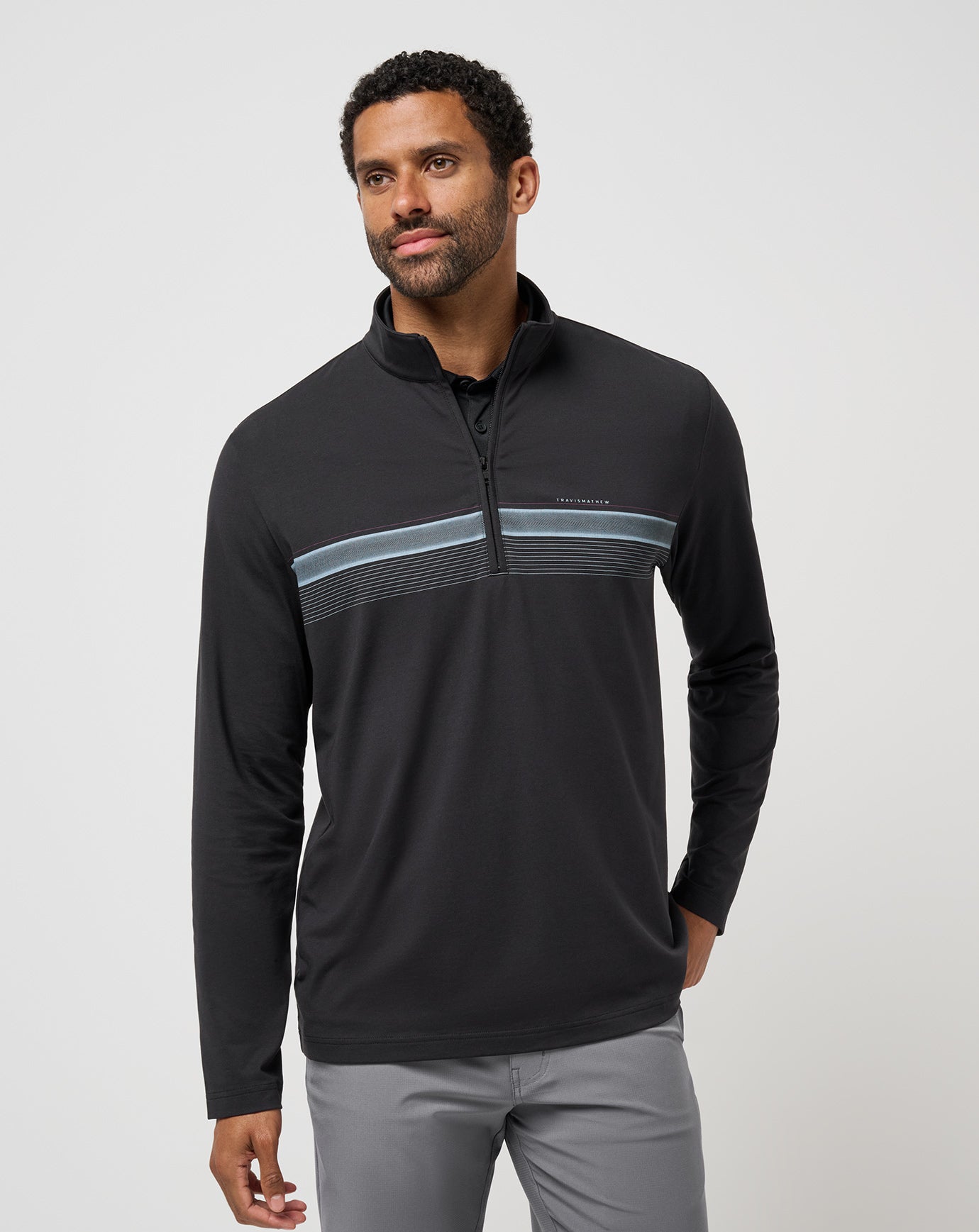 Nautical Adventure Quarter Zip Men|Golf/Black