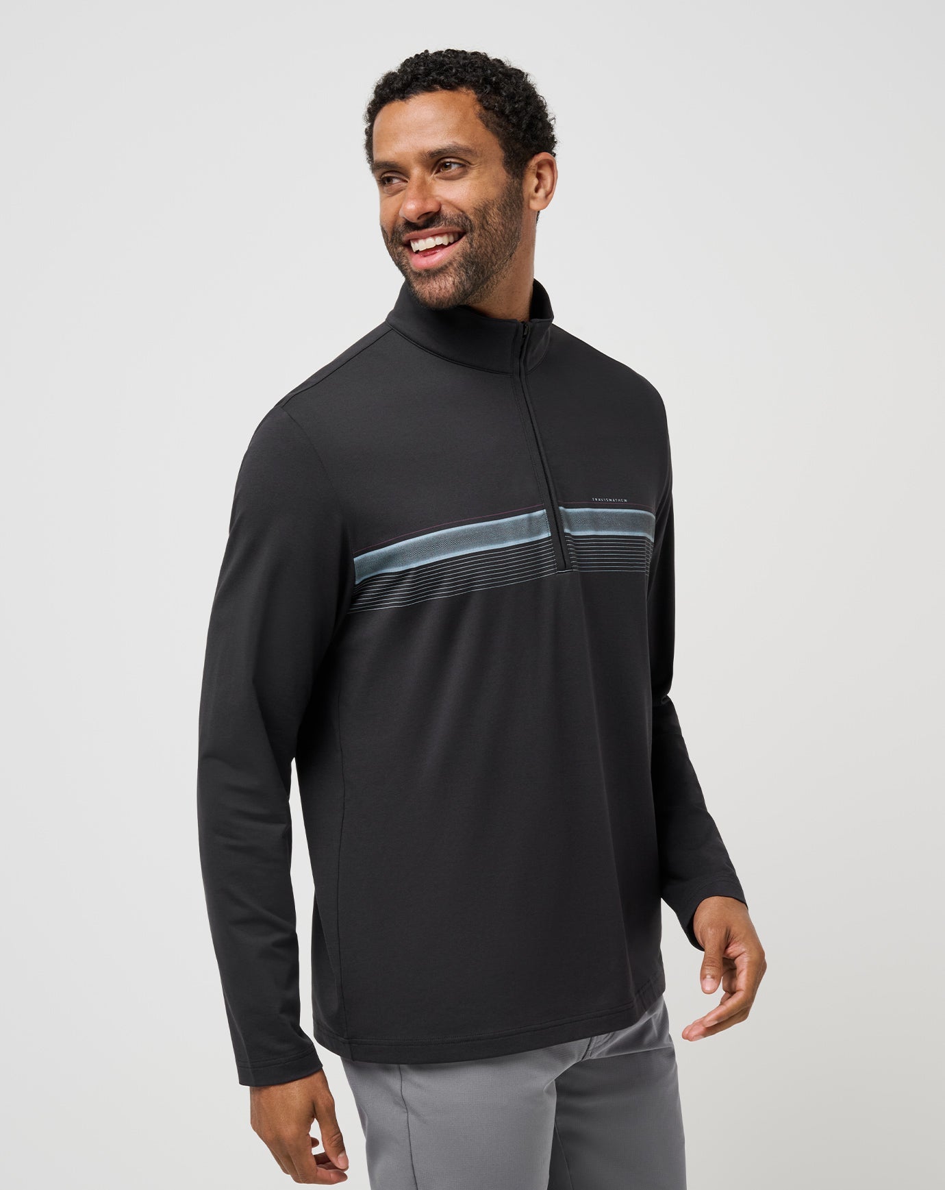 Nautical Adventure Quarter Zip Men|Golf/Black