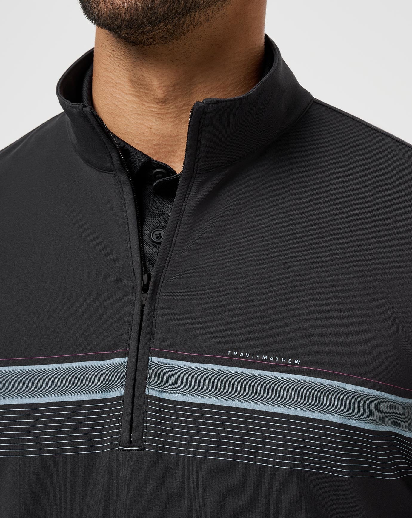Nautical Adventure Quarter Zip Men|Golf/Black