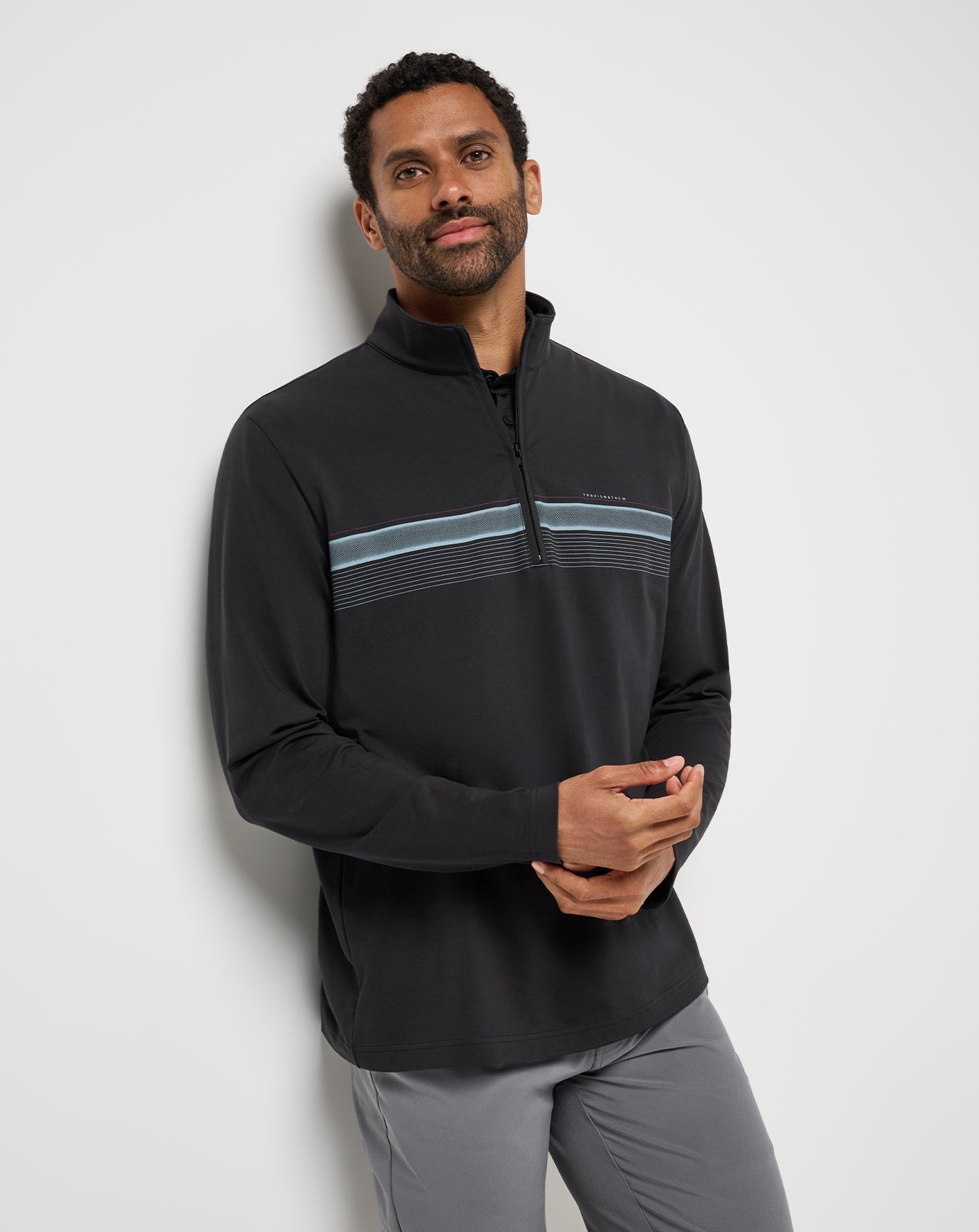 Nautical Adventure Quarter Zip Men|Golf/Black