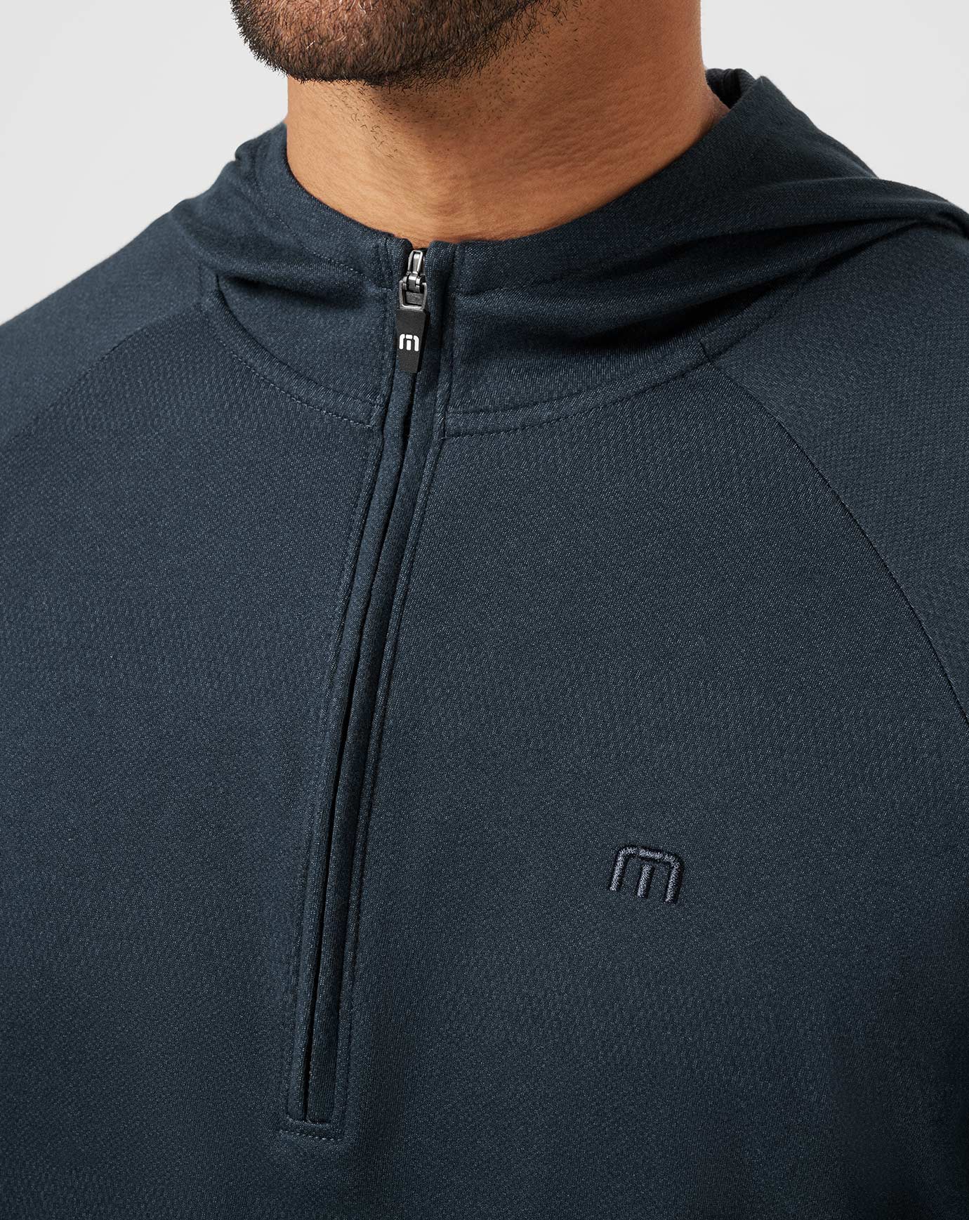 Country Hopping Hooded Quarter Zip Men/Total Eclipse