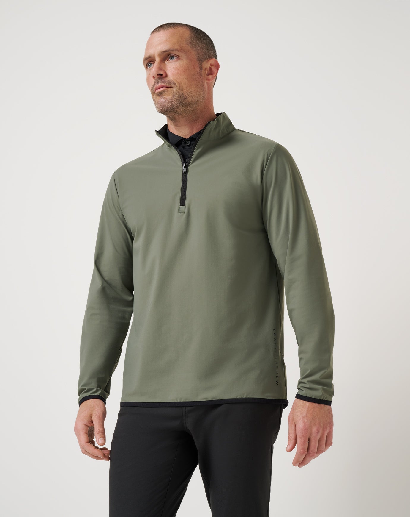 Jeep Tour Quarter Zip Men|Golf/Dark Olive
