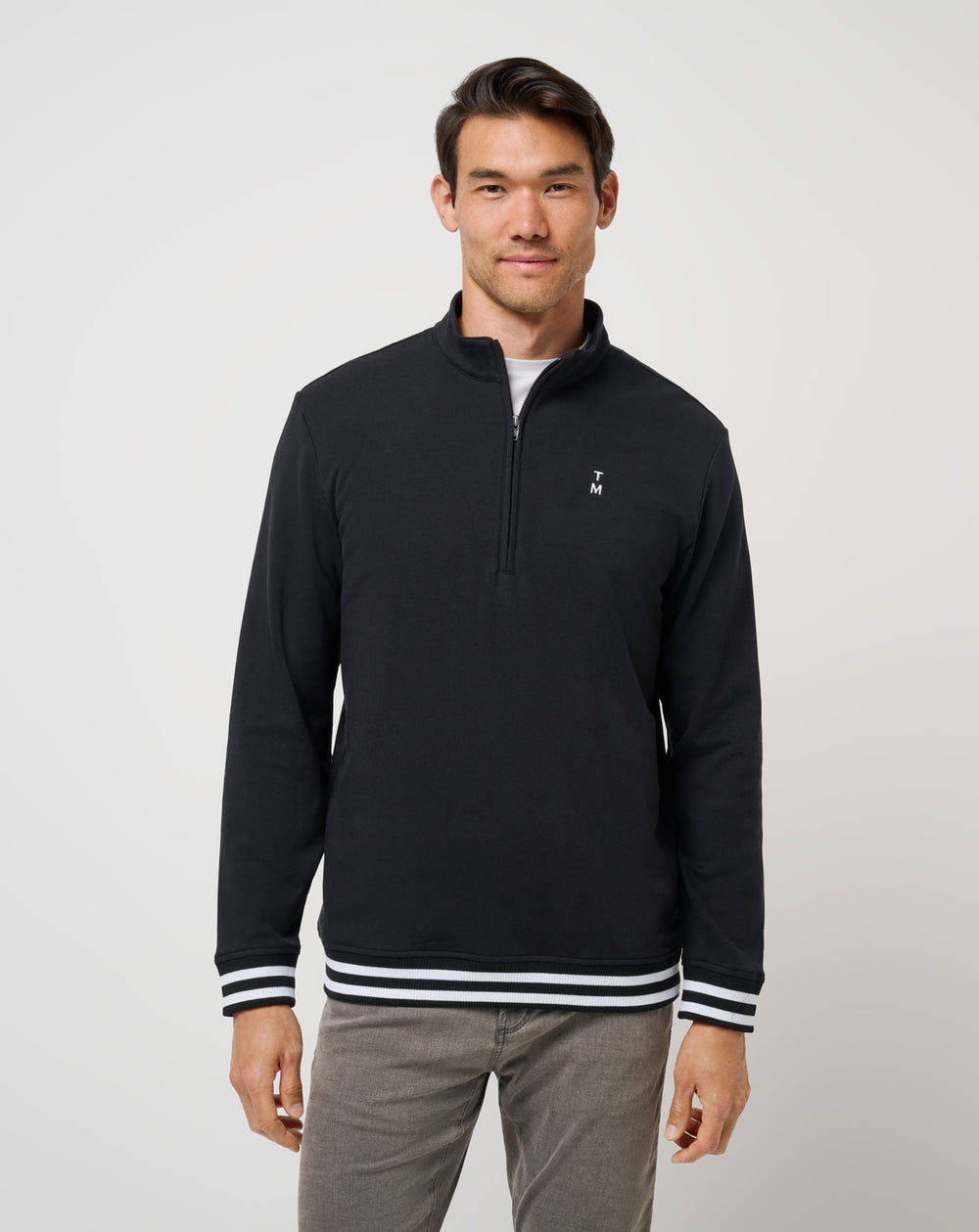Happier Hour Quarter Zip Men/Black