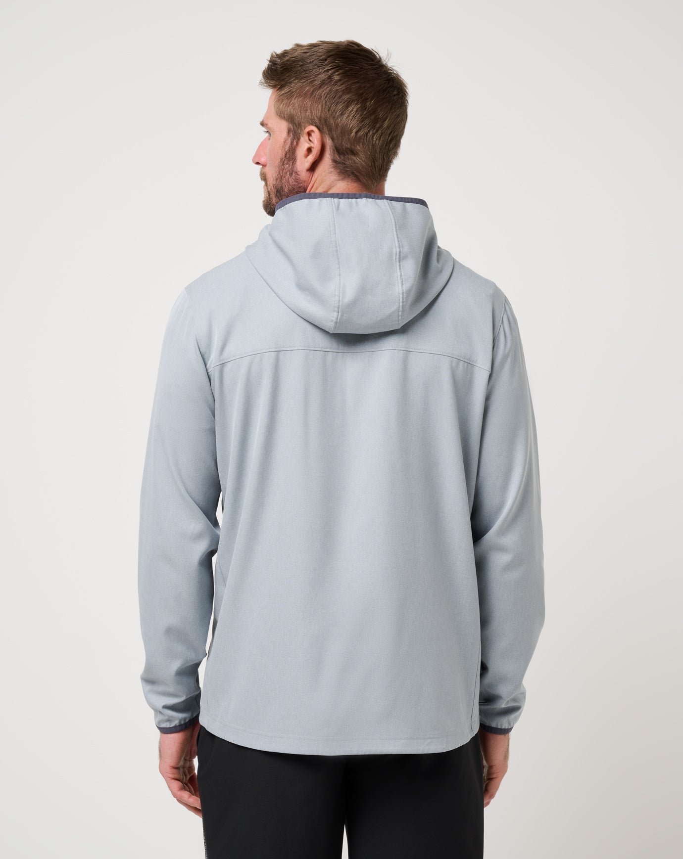 Out Of Pocket Hooded Quarter Zip Men|Golf/Heather Light Grey