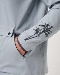 Out Of Pocket Hooded Quarter Zip Men|Golf/Heather Light Grey
