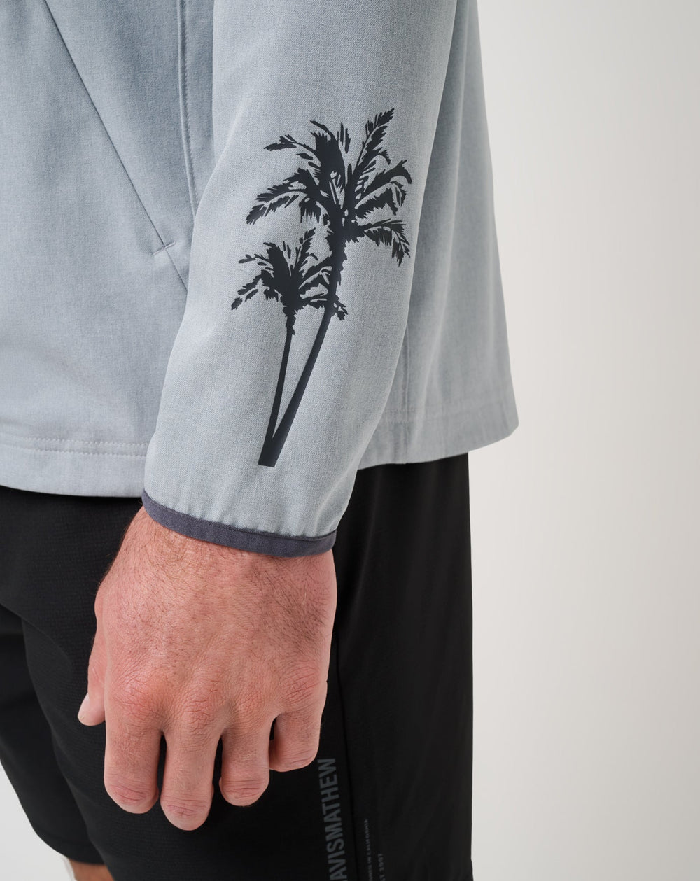 Out Of Pocket Hooded Quarter Zip Men|Golf/Heather Light Grey
