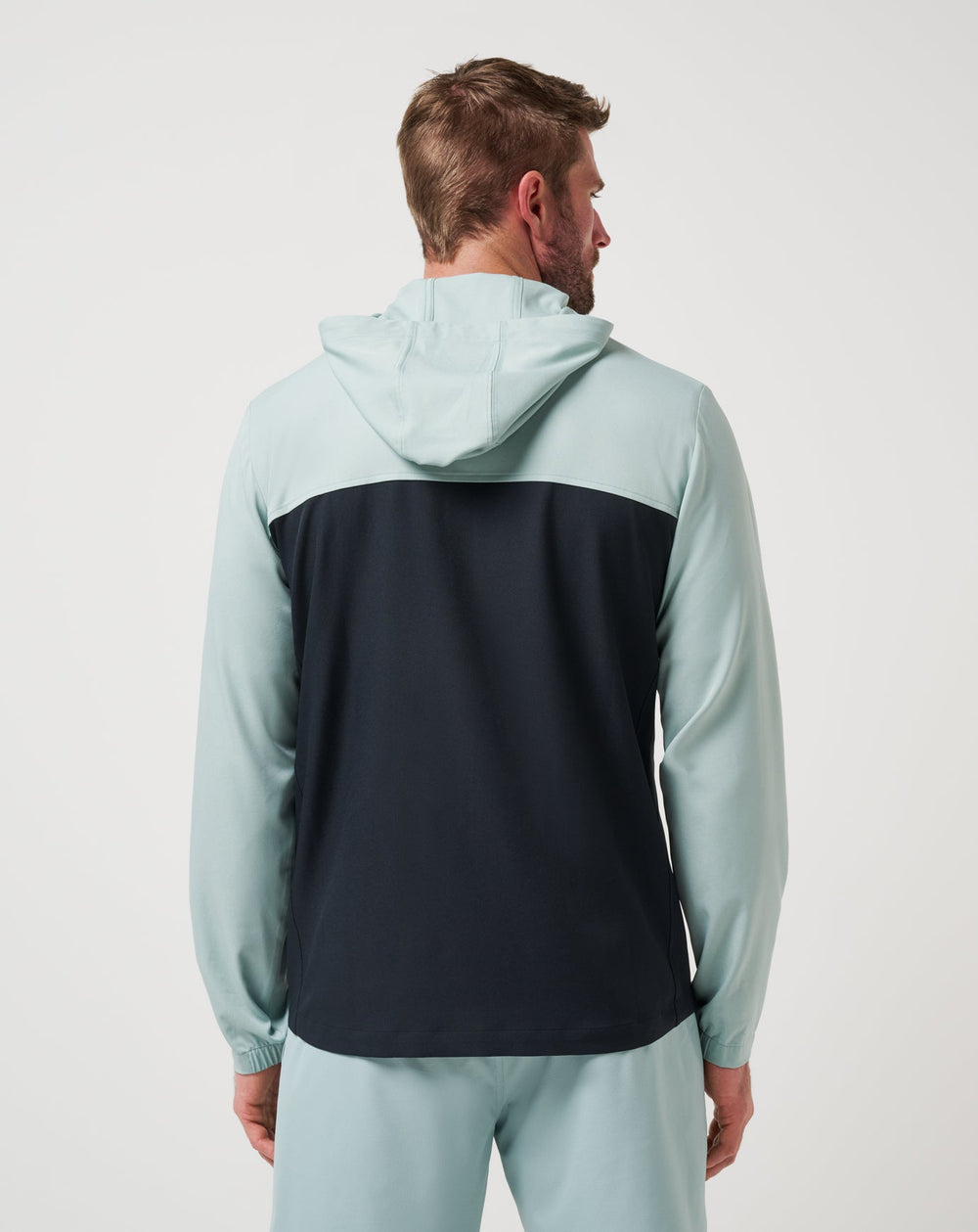 Coin Toss Quarter Zip Hoodie Men|New/Gray Mist