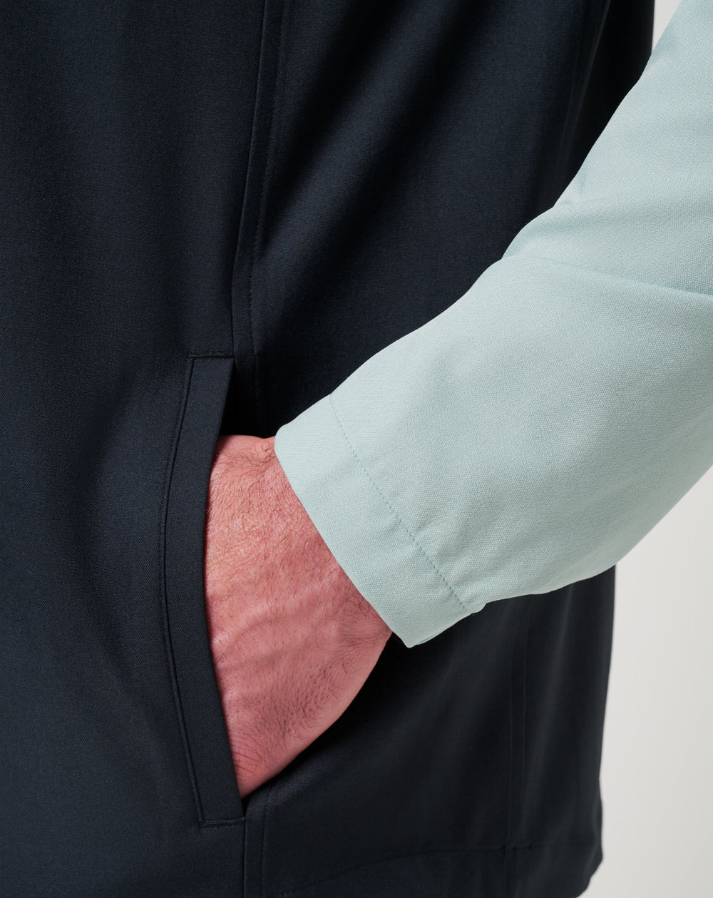 Coin Toss Quarter Zip Hoodie Men|New/Gray Mist